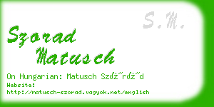 szorad matusch business card